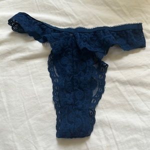 Lace Blue Thong